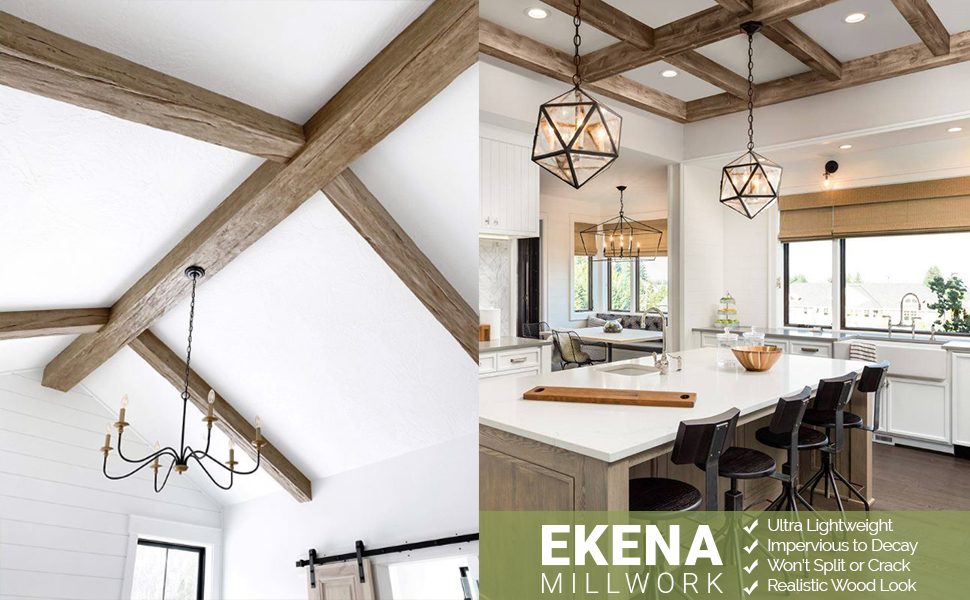 Faux Beams In Livingroom